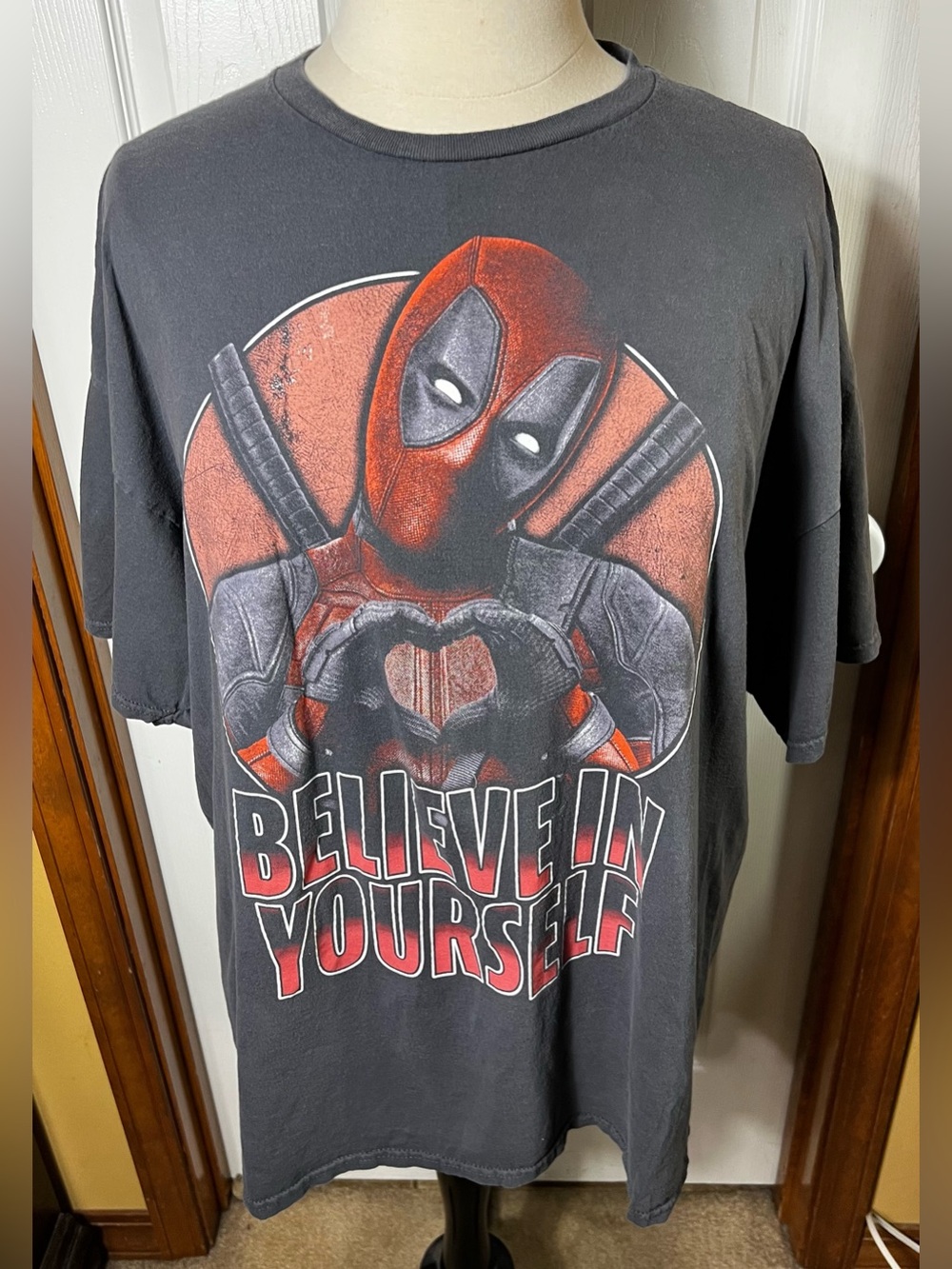 Marvel Deadpool Graphic Tee T Shirt Top Cotton Short Sleeve Unisex Men’s 3X